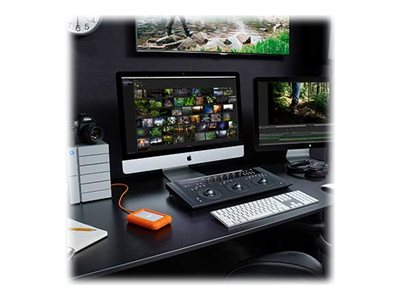 LACIE RUGGED 1To USB-C USB3.0 résistant aux chutes. compressements et à la pluie. utilisation tout terrain. orange