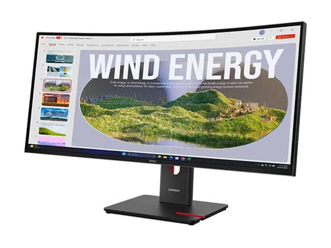 LENOVO ThinkVision T34WD-40 34p 3440x1440 Curved VA 120Hz USB-C docking 96W Mirror power button Epeat Gold TCO10