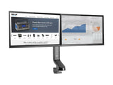 EATON TRIPPLITE Dual-Display Monitor Arm with Desk Clamp and Grommet - Height Adjustable 17p to 27p Monitors