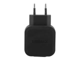 TNB XTREMWORK 30W Mains 2 USB Charger Black