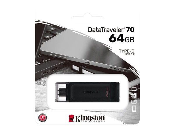KINGSTON 64Go USB-C 3.2 Gen1 DataTraveler 70