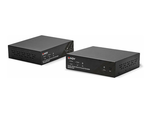 LINDY 100m Cat.6 Dual Head HDMI USB & RS232 Extender