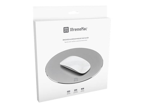XTREMEMAC Tapis de souris rond en aluminium Gris