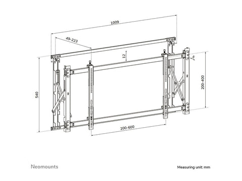 NEOMOUNTS LED-VW1750BLACK Support mural pour mur dimages 32-55p - extraire - max 35 kg