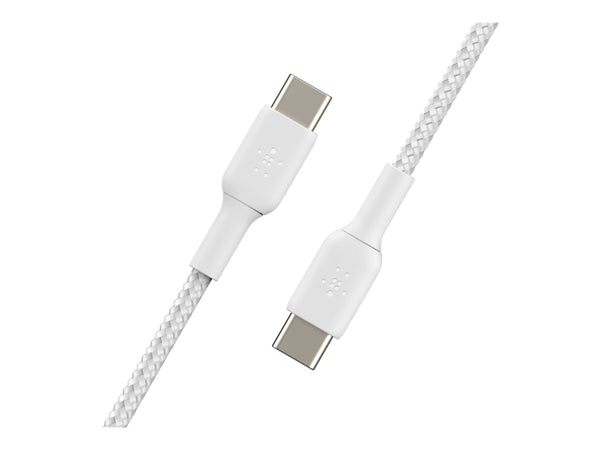 BELKIN BOOST CHARGE USB-C to USB-C Cable Braided 2m White