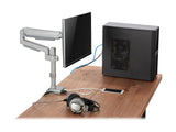 EATON TRIPPLITE Single-Display Flex-Arm Desktop Clamp for 13inch to 34p Displays - USB and Audio Ports Aluminum