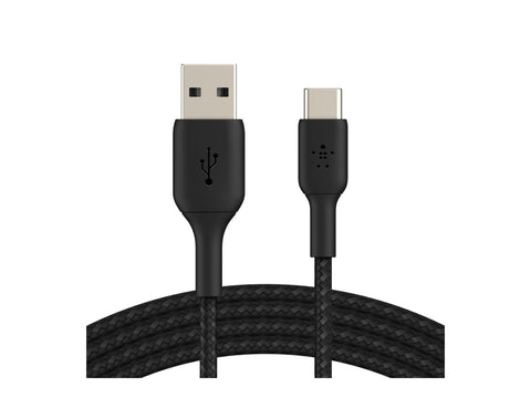 BELKIN BOOST CHARGE USB-A to USB-C Cable Braided 2M Black