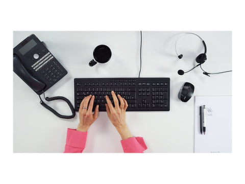 CHERRY Stream Keyborad Clavier 105+10 Touches USB Noir Layout Suisse