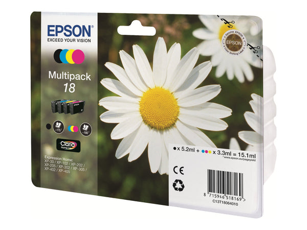 EPSON 3LB 18 ink cartridge black and tri-colour standard capacity 15.1ml 1-pack RF-AM blister w/s