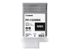 CANON PFI-102MBK cartouche dencre teintée noir mat capacité standard 130ml pack de 1