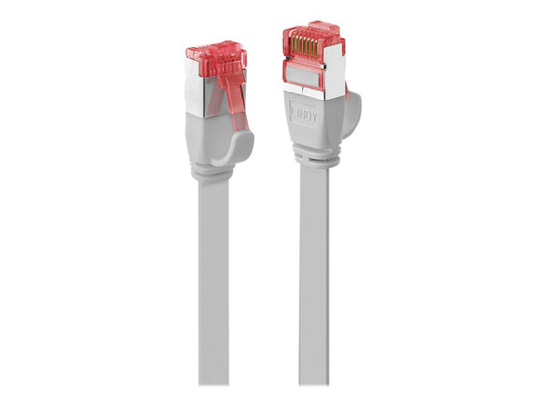 LINDY Cat.6 U/FTP Flat Patch Cable Grey 1m