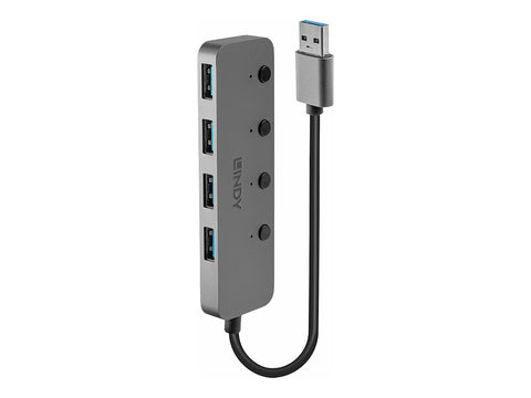 LINDY 4 port USB 3.0 hub with on/off switch