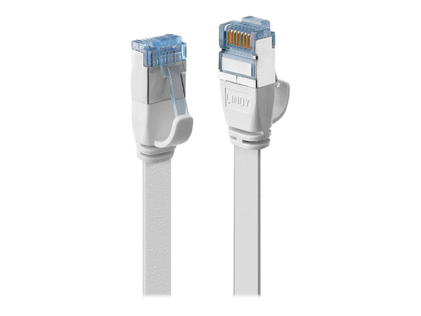 LINDY Cat.6A U/FTP Flat Patch Cable white 0.3m