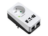 EATON Multiprises parafoudre 10A Protection Box 1 prise FR avec protection de ligne Tel/Internet Port USB