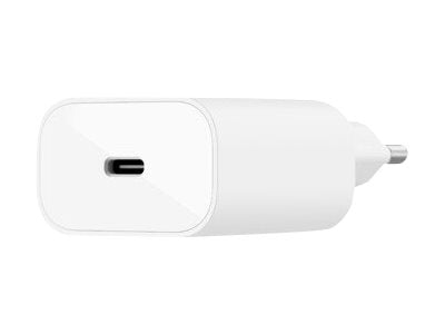 BELKIN BOOST CHARGE 25w USB-C PD PPS Single Wall Charger w/ 1m C- C Cable White