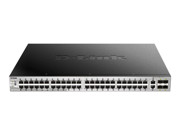 D-LINK Switch L3 Light 48 Gigabit PoE/PoE+ Ports & 2 10GBASE-T Ports & 4 10GbE SFP+ Ports 370W PoE Budget 740W with DPS-700