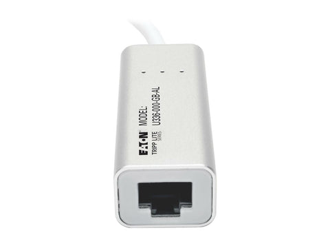 EATON TRIPPLITE USB 3.0 SuperSpeed to Gigabit Ethernet NIC Network Adapter 10/100/1000 Plug and Play Aluminum