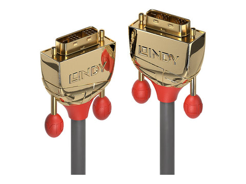 LINDY 20m Gold DVI-D SLD Single Link Cable 18+1 Single Link resolution 1920x1200