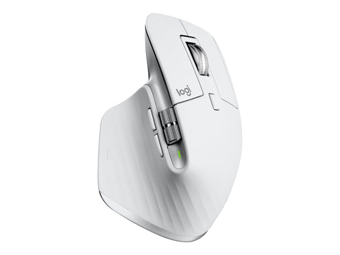 LOGITECH Master Series MX Master 3S for Mac Mouse ergonomic optical 7 buttons wireless Bluetooth 2.4 GHz pale grey for Apple MacBook
