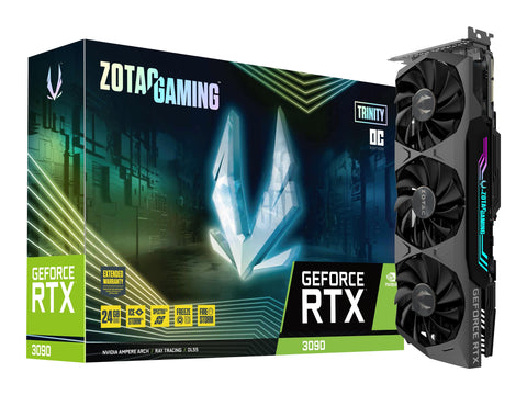 ZOTAC GAMING GEFORCE RTX 3090 TRINITY OC 24Go GDDR6X 384bit 1710/19500 HDCP Three DP HDMI Premium Pack