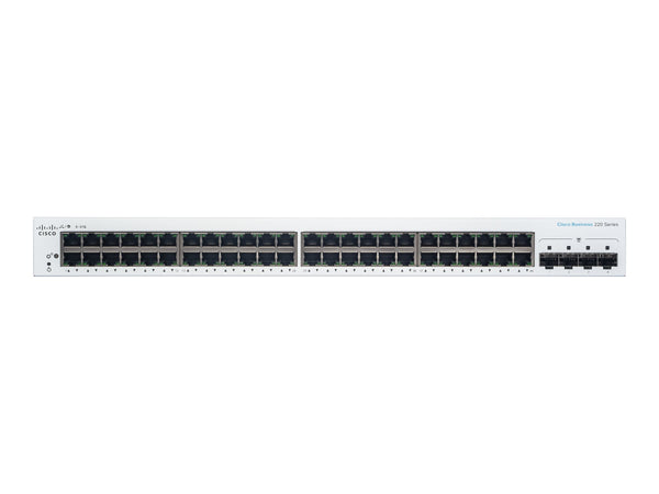 CISCO Business Switching CBS220 Smart 48-port Gigabit 4x1G SFP uplink