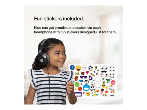 BELKIN SOUNDFORM Mini Wired On-Ear Headphones for Kids Black