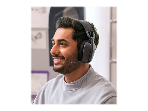 LOGITECH Zone Vibe Wireless Headset full size Bluetooth wireless USB-C via Bluetooth adapter graphite Certified for Microsoft Teams