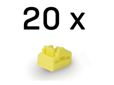 LINDY RJ45 Port Locks YELLOW 20pcs.