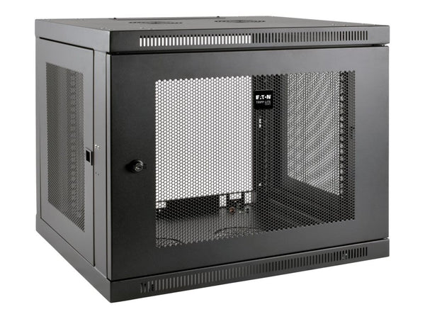 EATON TRIPPLITE SmartRack 9U Low-Profile Switch-Depth-Plus Wall-Mount Mini Rack Enclosure