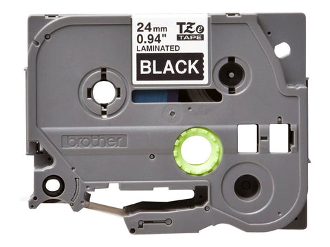 BROTHER P-TOUCH TZE-355 blanc sur noir 24mm