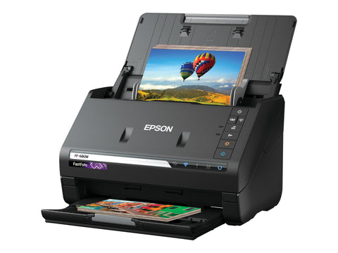 EPSON FastFoto FF-680W Document scanner Contact Image SensorCIS Duplex A4 600x600dpi 45ppm mono/45ppm colour ADF USB 3.0 Wi-Fi