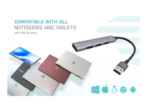 I-TEC USB 3.0 Metal HUB 1x USB 3.0 3x USB 2.0 without power adapter