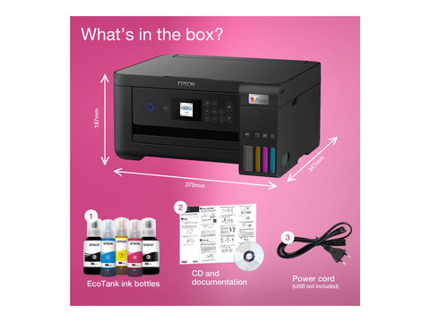 EPSON EcoTank ET-2850 MFP colour inkjet A4 10.5ppm Print 100sheets Wi-Fi USB Black