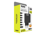 PORT DESIGNS Universal Power Adapter For Notebooks Up To 45W EU Plug 7 Universal Detachable Tips