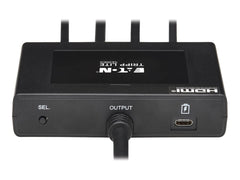 EATON TRIPPLITE 4-Port Presentation Adapter 4K 60Hz 4:4:4 HDMI DP USB-C and 1080p VGA to HDMI Built-In Cables