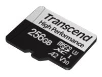 TRANSCEND 256Go microSDavec adaptateur SD UHS-I U3 A2 pour les consoles de jeux portables