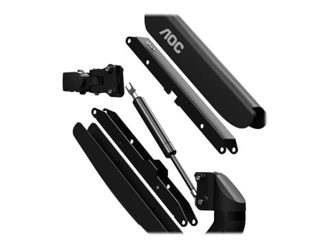 AOC AS110D0 bras réglable - pour 2 écrans LCD - alliage d'aluminium - Taille d'écran : jusqu'à 27 pouces - montrable sur bureau