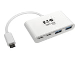 EATON TRIPPLITE 4-Port USB-C Hub USB C to 2x USB-A 2x USB-C USB 3.0 White