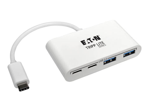 EATON TRIPPLITE 4-Port USB-C Hub USB C to 2x USB-A 2x USB-C USB 3.0 White