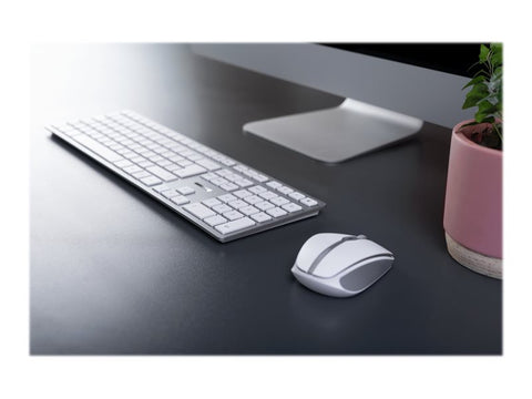 CHERRY DW 9100 SLIM Wireless Desktop USB Bluetooth white/silver rechargeable (FR)