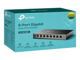 TP-LINK 8-Port Gigabit Easy Smart Switch 8 10/100/1000Mbps RJ45 ports MTU/Port/Tag-based VLAN QoS IGMP Snooping