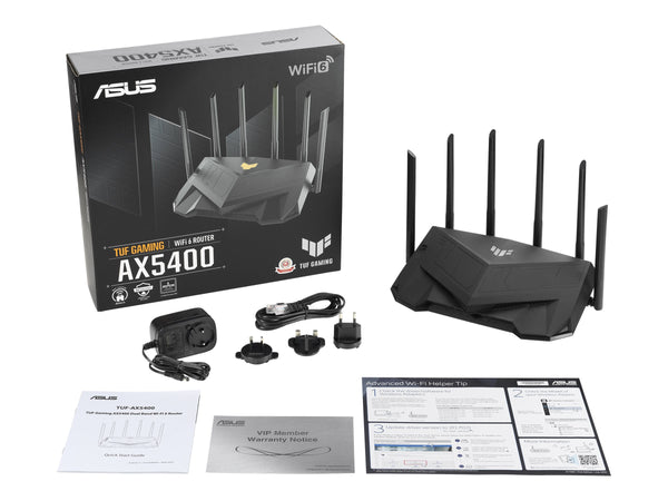 ASUS TUF Gaming AX5400 Dual Band WiFi 6 Router WiFi 6 802.11ax Mobile Game Mode Mesh WiFi support Gaming Port Gear Accelerator
