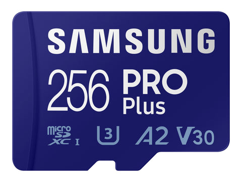 SAMSUNG PRO Plus 256Go microSDXC UHS-I U3 160Mo/s Full HD & 4K UHD memory card including USB card reader