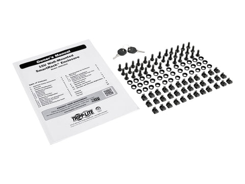 EATON TRIPPLITE SmartRack 15U Low-Profile Switch-Depth Wall-Mount Half-Height Rack Enclosure Clear Acrylic Window