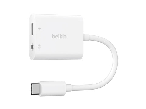 BELKIN Rockstar 3.5mm Audio + USB-C Charge Adapter