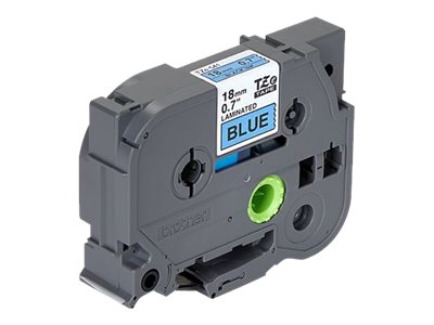 BROTHER P-TOUCH TZE-541 noir sur bleu 18mm