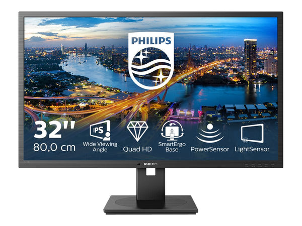 PHILIPS 325B1L/00 31.5p IPS Flat 2560x1440 16:9 1200:1 250cd/m2 4ms H/A 180 75Hz USB HUB SPEAKERS POWER/LIGHT SENSOR DP 2xHDMI