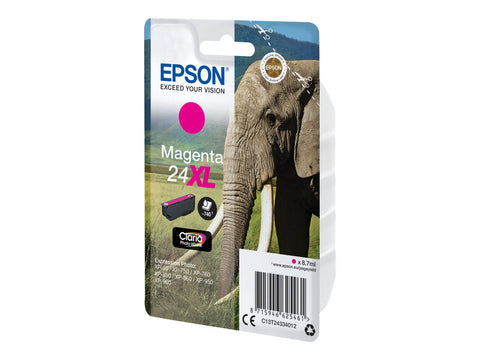EPSON 1LB 24XL ink cartridge magenta high capacity 8.7ml 740 pages 1-pack RF-AM blister w/s
