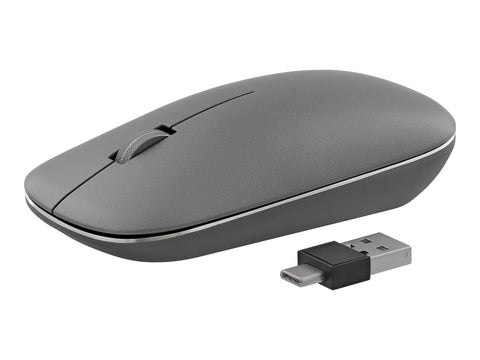 TNB Wireless Rechargeable Mouse Usb-C Aluinium Body And Scroll Magnetic Top Cover Triple Connect Bluetooth + 2.4Ghz Usb-A