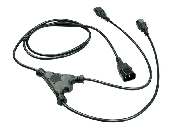 LINDY 1m IEC C14 an 2x IEC C13 Mains Cable